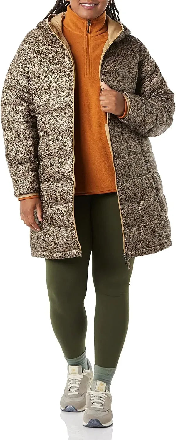 Women's Lightweight Water-Resistant Hooded Puffer Coat (Available in Plus Size)