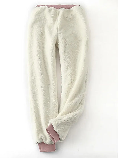 Women's Pajama Top and Pant Letter Warm Comfort Soft Home Daily Bed Fleece Warm Breathable Crew Neck Long Sleeve Pullover Pant Elastic Waist Fall Winter