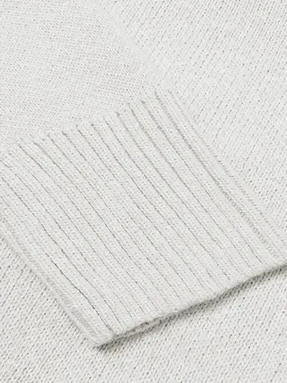 V-Neck Long Sleeve Knit Top Sweater AC