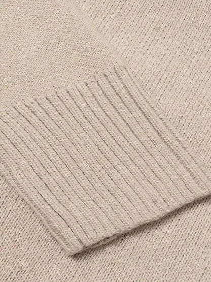 V-Neck Long Sleeve Knit Top Sweater AC