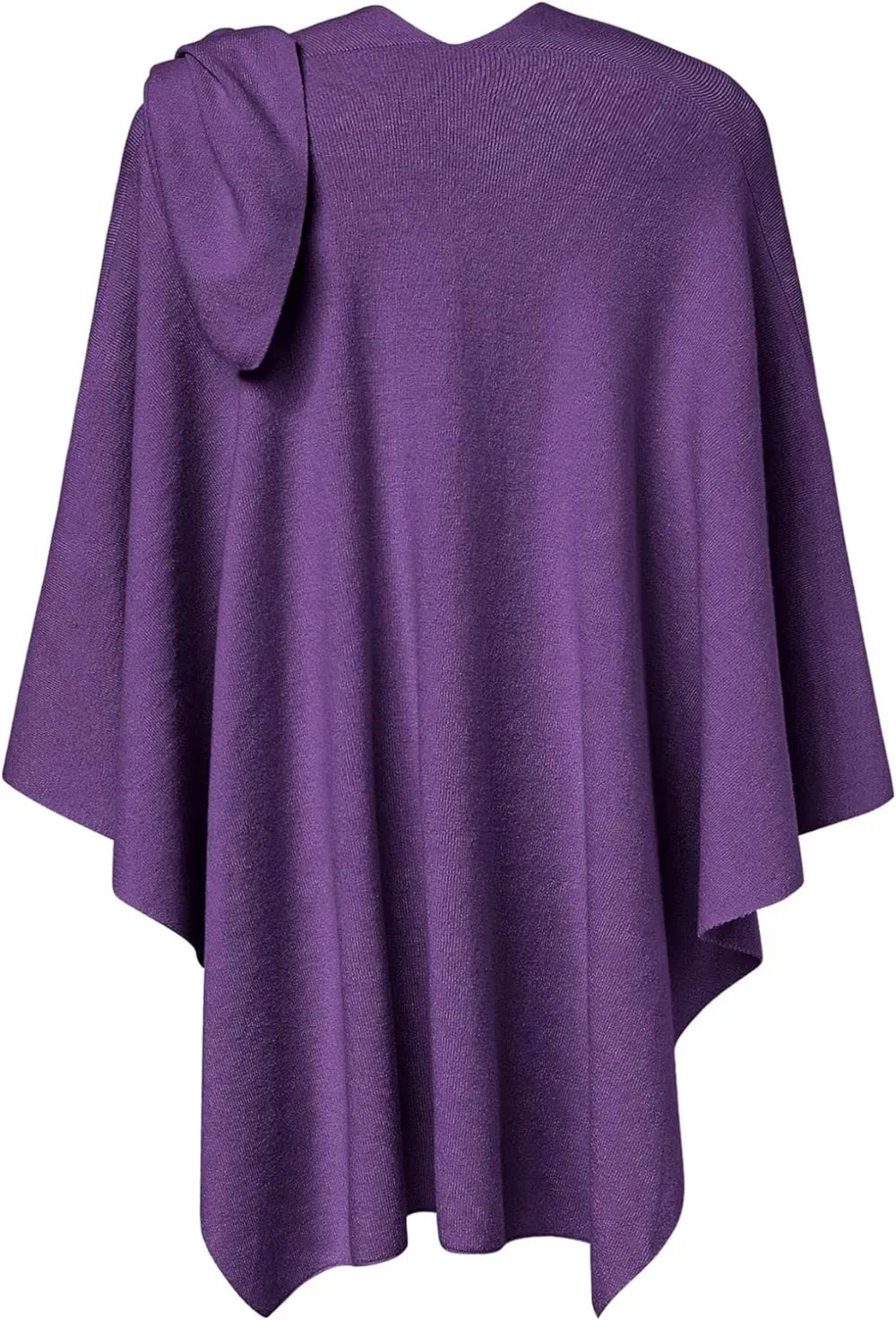 Womens Large Cross Front Poncho Sweater Wrap Topper Knitted Elegant Shawls Cape for Fall Winter