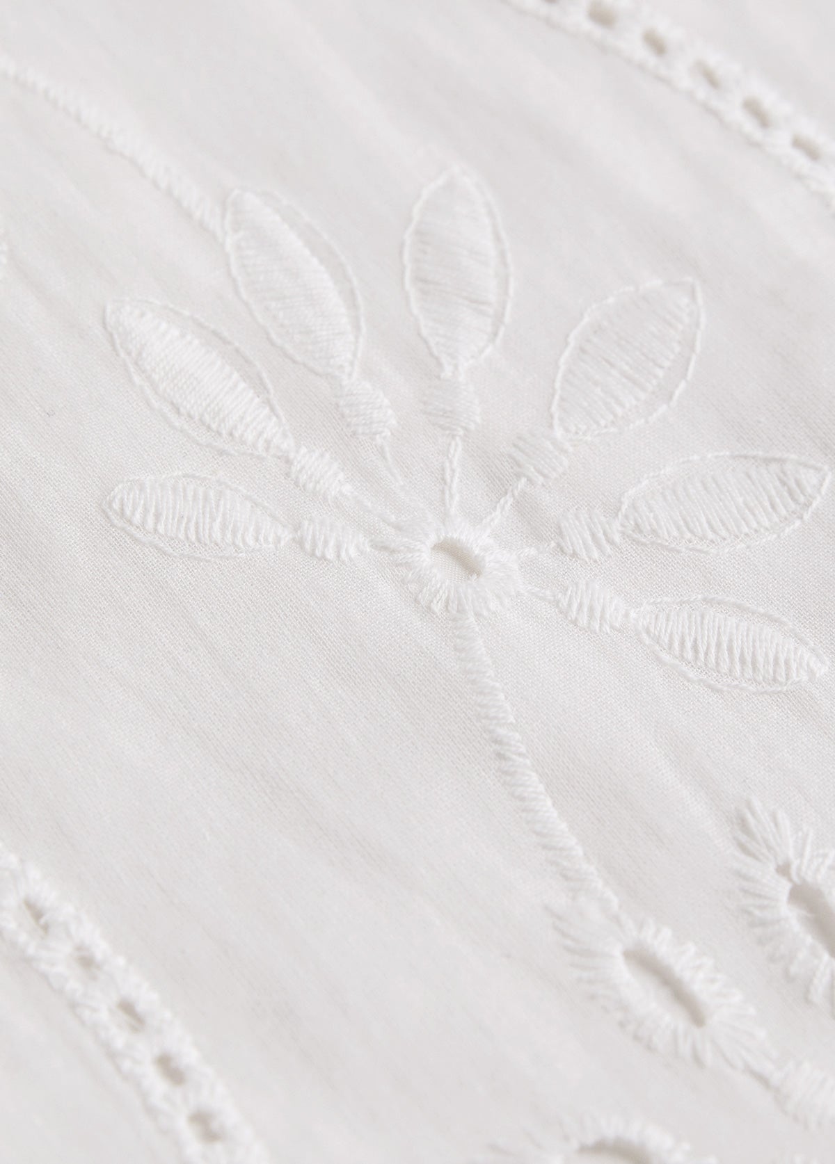 White Split Detail Long Sleeve Blouse