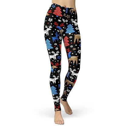 Santa Claus Leggings Jogger Pants Women's Christmas Christmas Christmas Eve Adults' Christmas New Year Eve Polyester Lycra Spandex Pants