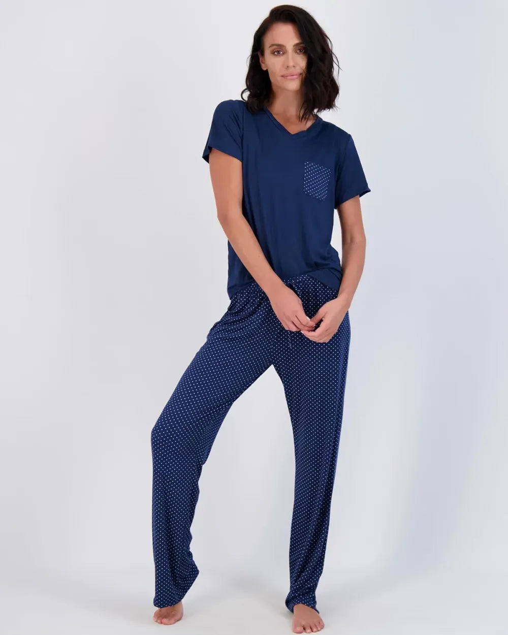 Real Essentials 2 Pack: Women’s Pajama Set Super-Soft Short & Long Sleeve Top With Pants (Available In Plus Size)