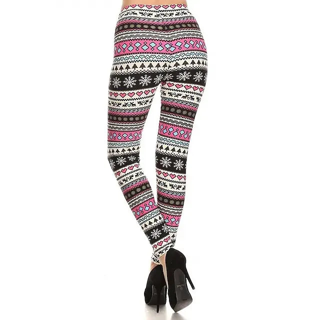Santa Claus Leggings Jogger Pants Women's Christmas Christmas Christmas Eve Adults' Christmas New Year Eve Polyester Lycra Spandex Pants