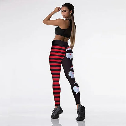 Santa Claus Leggings Jogger Pants Women's Christmas Christmas Christmas Eve Adults' Christmas New Year Eve Polyester Lycra Spandex Pants