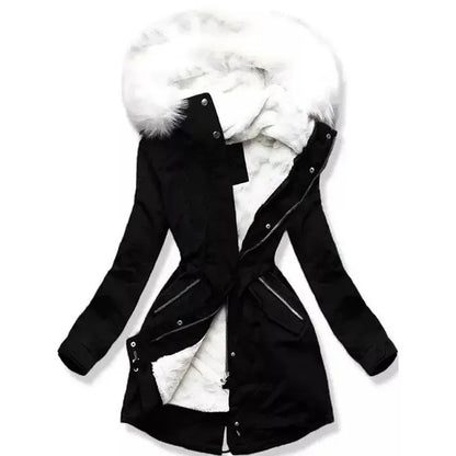 Hooded Warm Plus Fleece Parka Coat