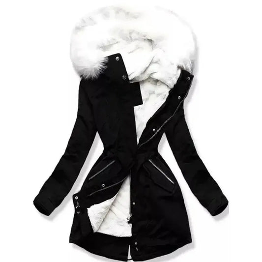 Hooded Warm Plus Fleece Parka Coat