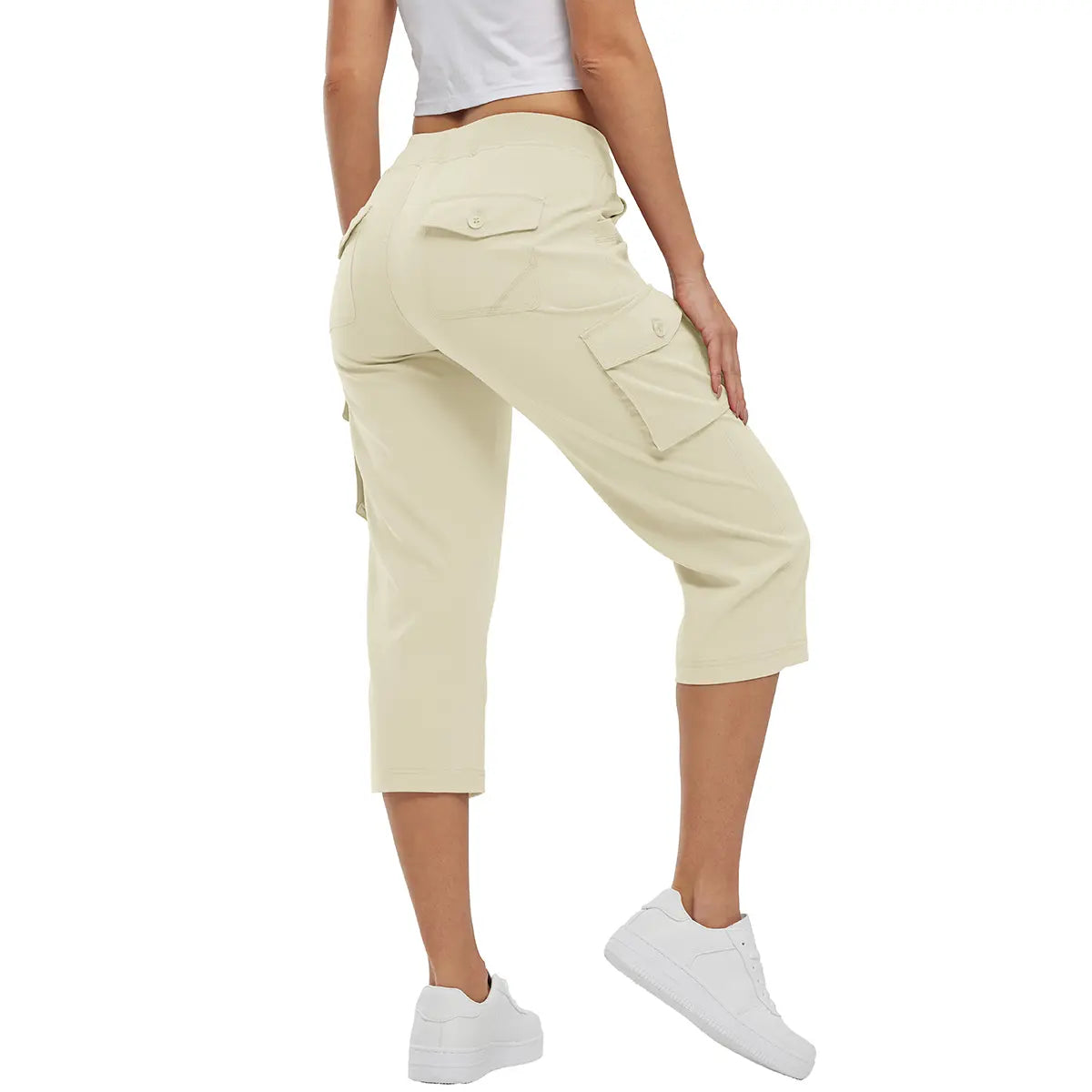 🌿🌿Womens Lightweight Capris Hiking Pants 6 Pockets Quick Dry Cargo Outdoor Trip Loose Shorts COMFY  MOMS OVER 30