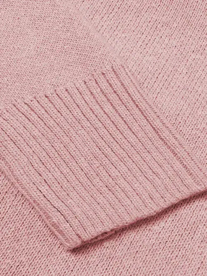 V-Neck Long Sleeve Knit Top Sweater AC