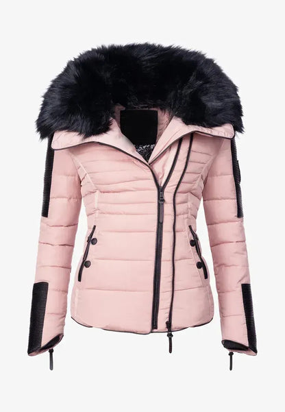 Women's short parka  coat white
