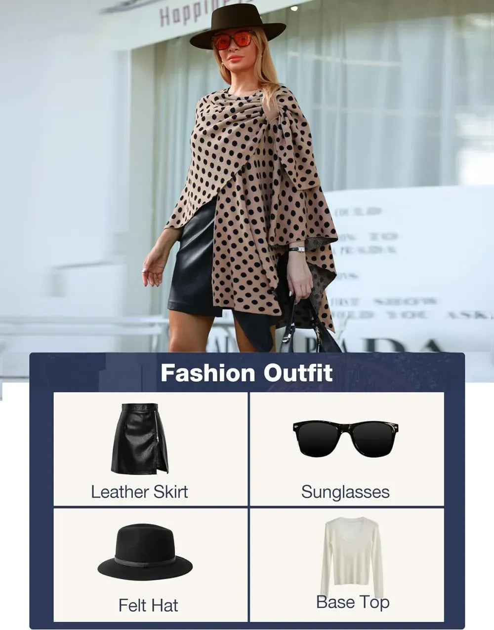 Womens Large Cross Front Poncho Sweater Wrap Topper Knitted Elegant Shawls Cape for Fall Winter