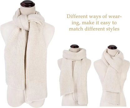 Women And Mens Winter Thick Cable Knit Wrap Chunky Long Warm Scarf
