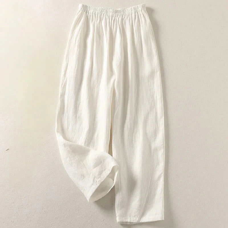 Amalia™ — Fluid Cotton and Linen Trousers