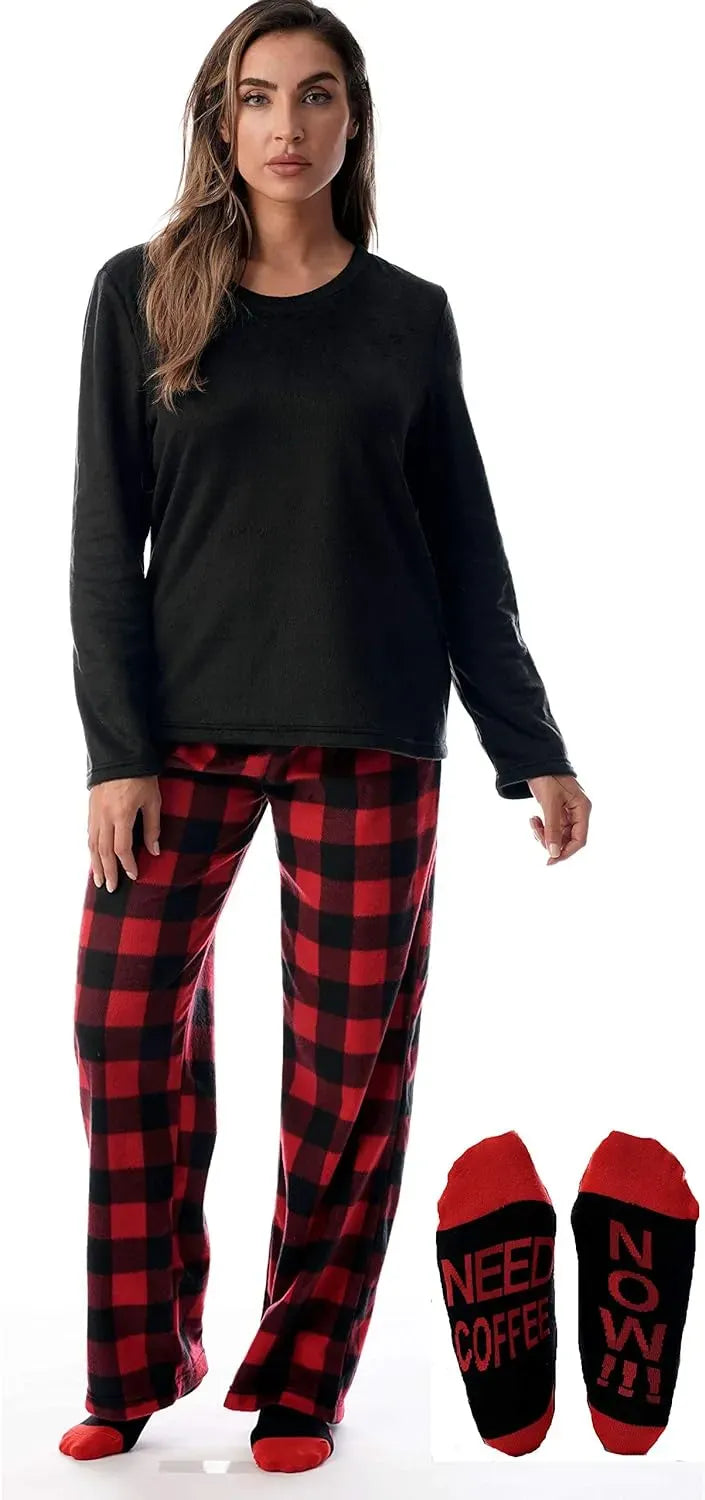 Women’s Pajama Pant Set - Nightgown with Matching Socks