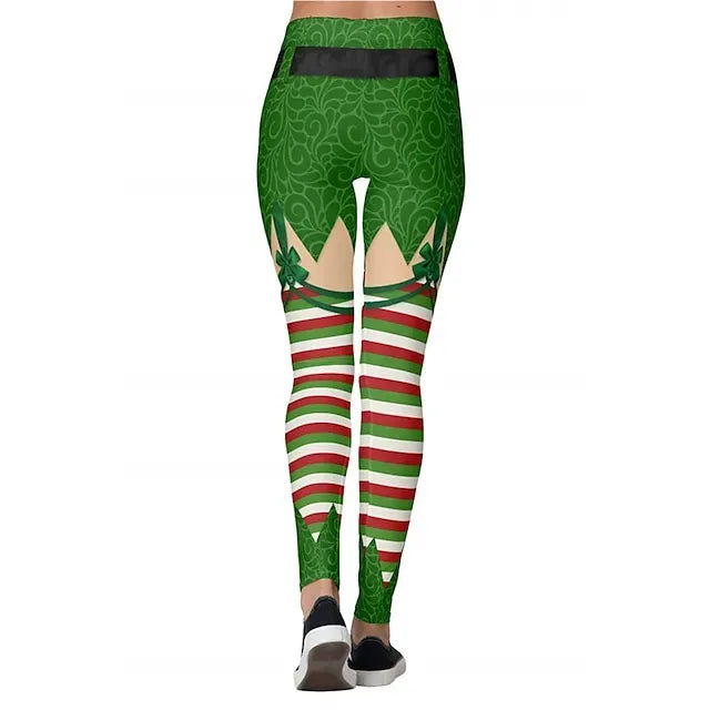Santa Claus Leggings Jogger Pants Women's Christmas Christmas Christmas Eve Adults' Christmas New Year Eve Polyester Lycra Spandex Pants