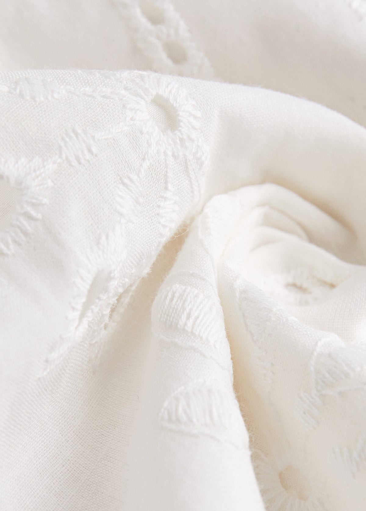 White Split Detail Long Sleeve Blouse