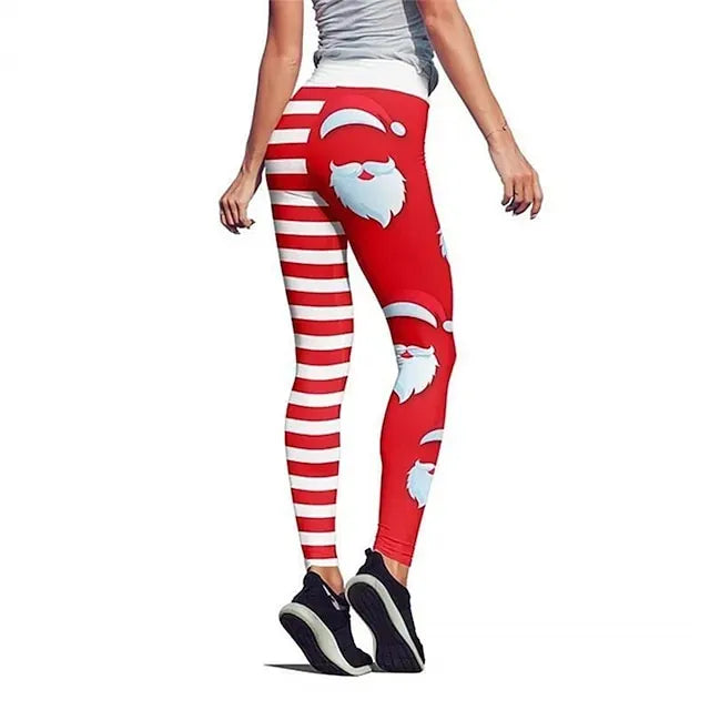Santa Claus Leggings Jogger Pants Women's Christmas Christmas Christmas Eve Adults' Christmas New Year Eve Polyester Lycra Spandex Pants