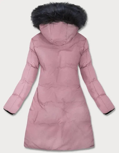 WATERPROOF WOMEN'S PARKA WITH CUT ON THE SIDES,Pink