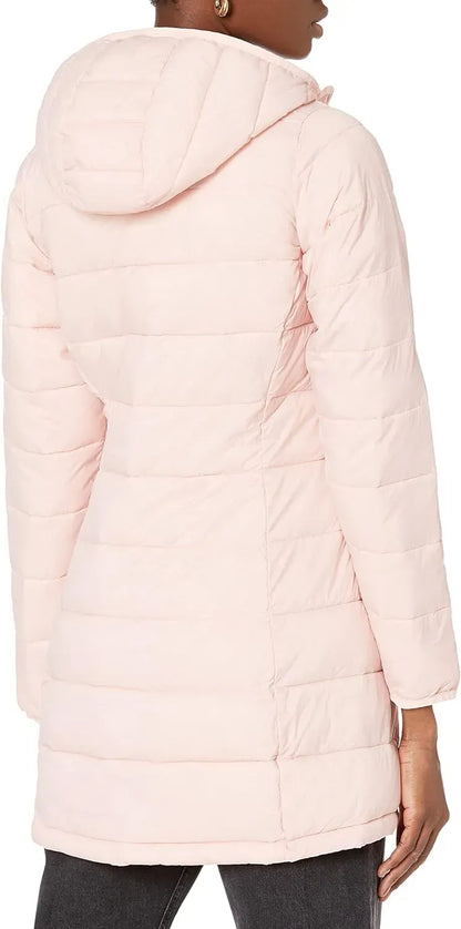 Women's Lightweight Water-Resistant Hooded Puffer Coat (Available in Plus Size)