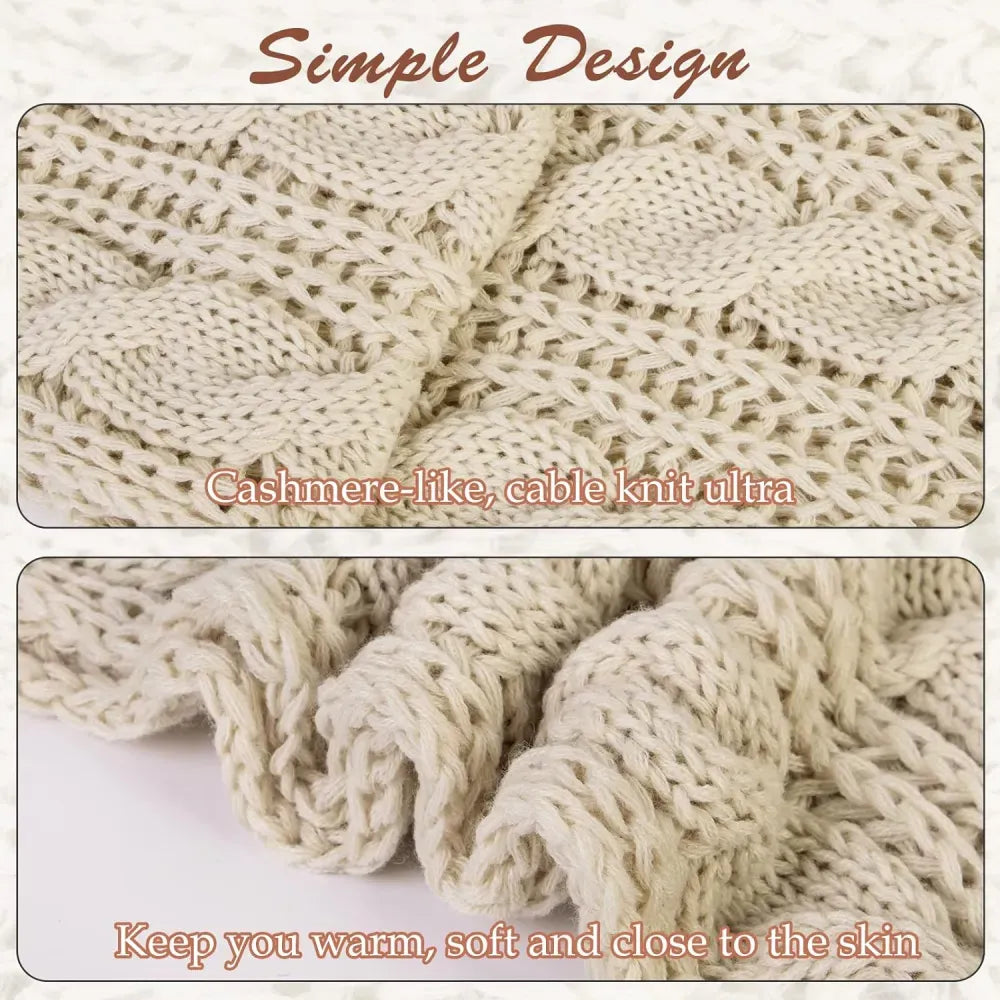 Women And Mens Winter Thick Cable Knit Wrap Chunky Long Warm Scarf