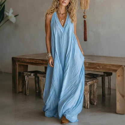 Luna | Effortless Linen Maxi Dress