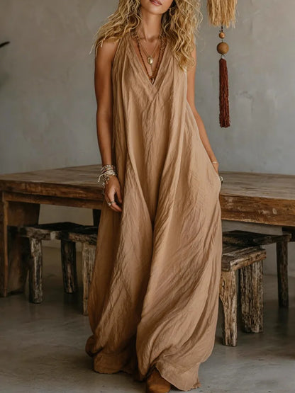 Luna | Effortless Linen Maxi Dress