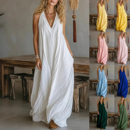 Luna | Effortless Linen Maxi Dress
