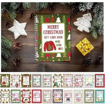 🎁🎅🏼MERRY CHRISTMAS! GIFT CARD BOOK📚 14 Themed Pages, Hardcover & Durability Line