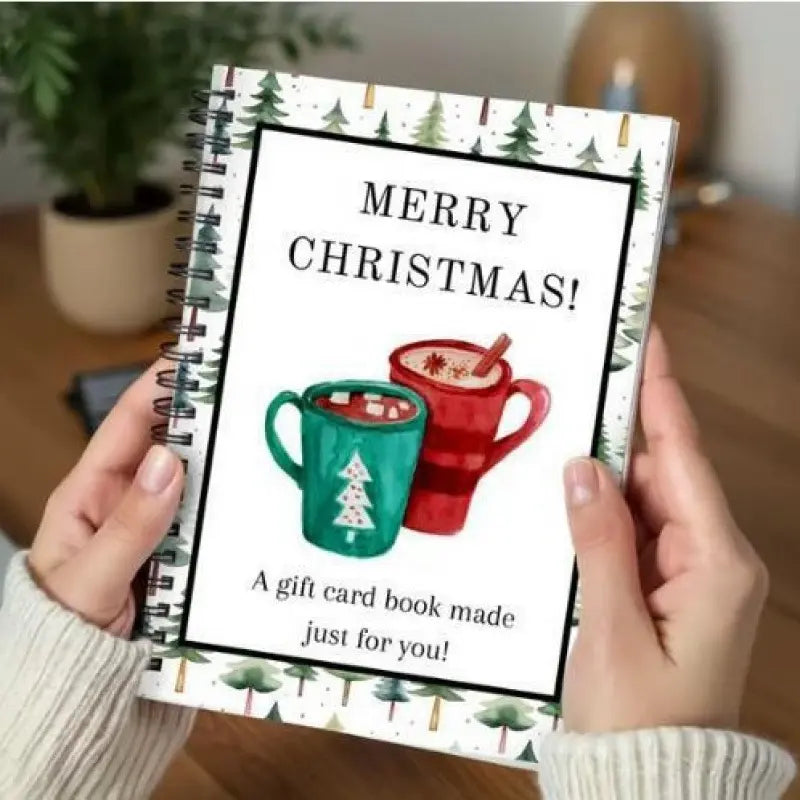 🎁🎅🏼MERRY CHRISTMAS! GIFT CARD BOOK📚 14 Themed Pages, Hardcover & Durability Line