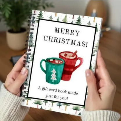 🎁🎅🏼MERRY CHRISTMAS! GIFT CARD BOOK📚 14 Themed Pages, Hardcover & Durability Line