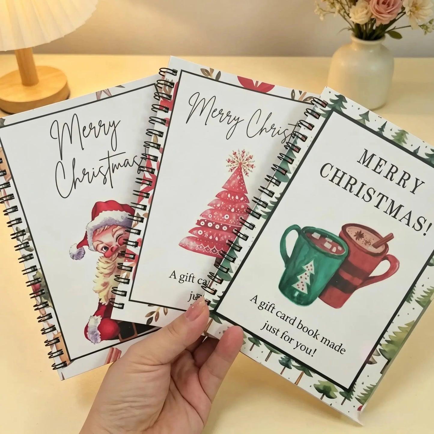 🎁🎅🏼MERRY CHRISTMAS! GIFT CARD BOOK📚 14 Themed Pages, Hardcover & Durability Line