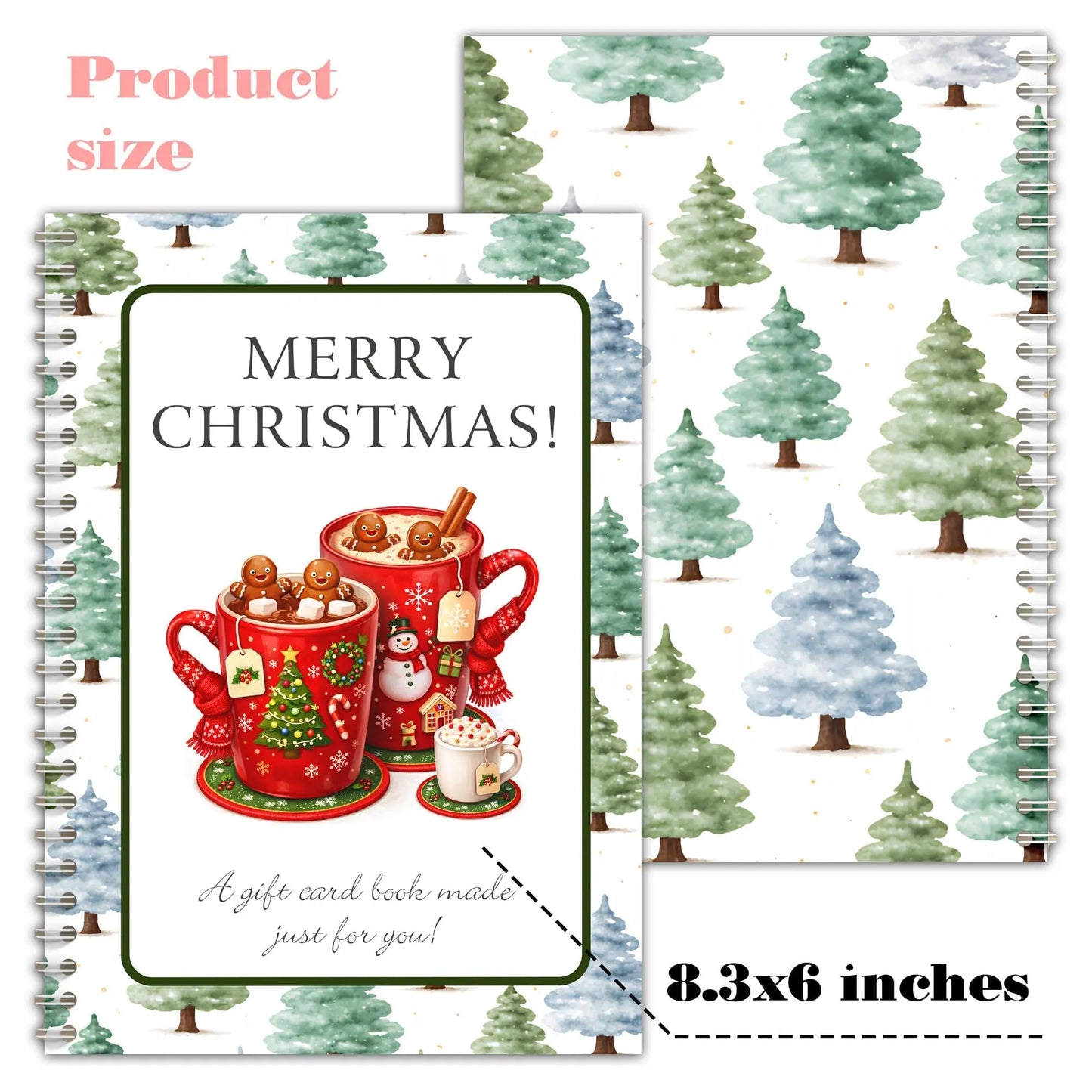🎁🎅🏼MERRY CHRISTMAS! GIFT CARD BOOK📚 14 Themed Pages, Hardcover & Durability Line