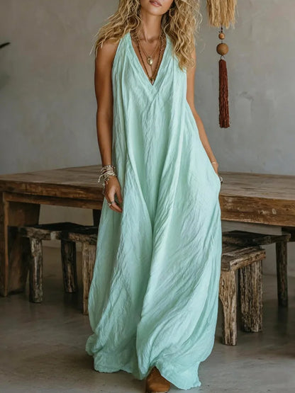 Luna | Effortless Linen Maxi Dress