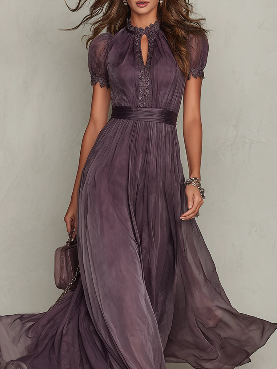 Flavia | Elegant Zara Violet Dress