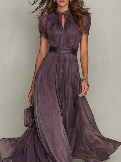 Flavia | Elegant Zara Violet Dress