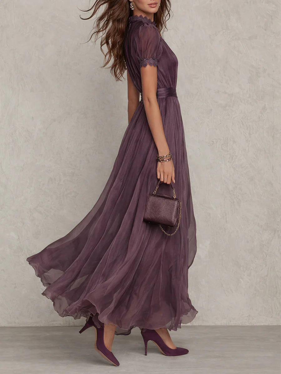 Flavia | Elegant Zara Violet Dress