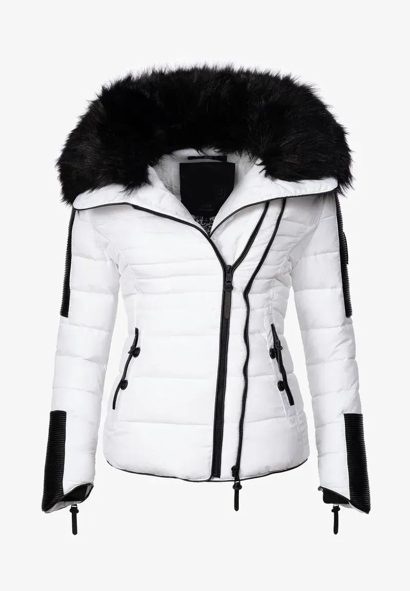 Women's short parka coat pink