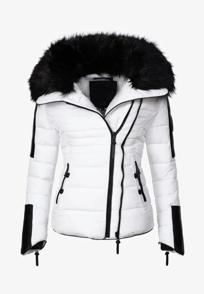 Women's short parka coat pink