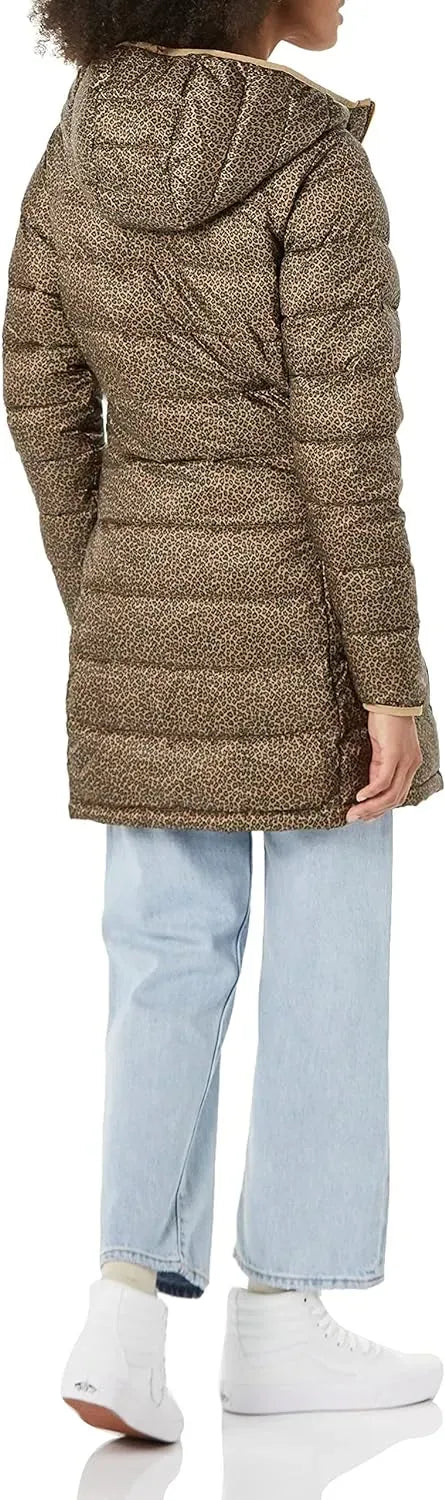 Women's Lightweight Water-Resistant Hooded Puffer Coat (Available in Plus Size)