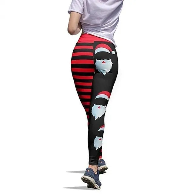 Santa Claus Leggings Jogger Pants Women's Christmas Christmas Christmas Eve Adults' Christmas New Year Eve Polyester Lycra Spandex Pants