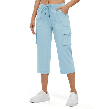 🌿🌿Womens Lightweight Capris Hiking Pants 6 Pockets Quick Dry Cargo Outdoor Trip Loose Shorts COMFY  MOMS OVER 30