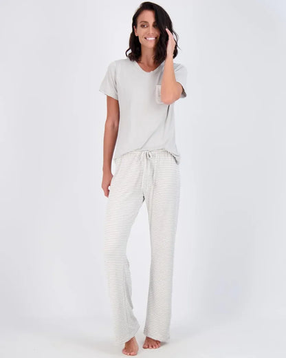 Real Essentials 2 Pack: Women’s Pajama Set Super-Soft Short & Long Sleeve Top With Pants (Available In Plus Size)
