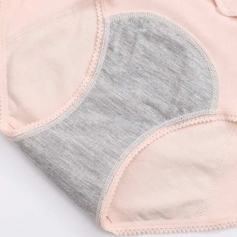 Plus Size V High Waist 100% Cotton Menstrual Panties