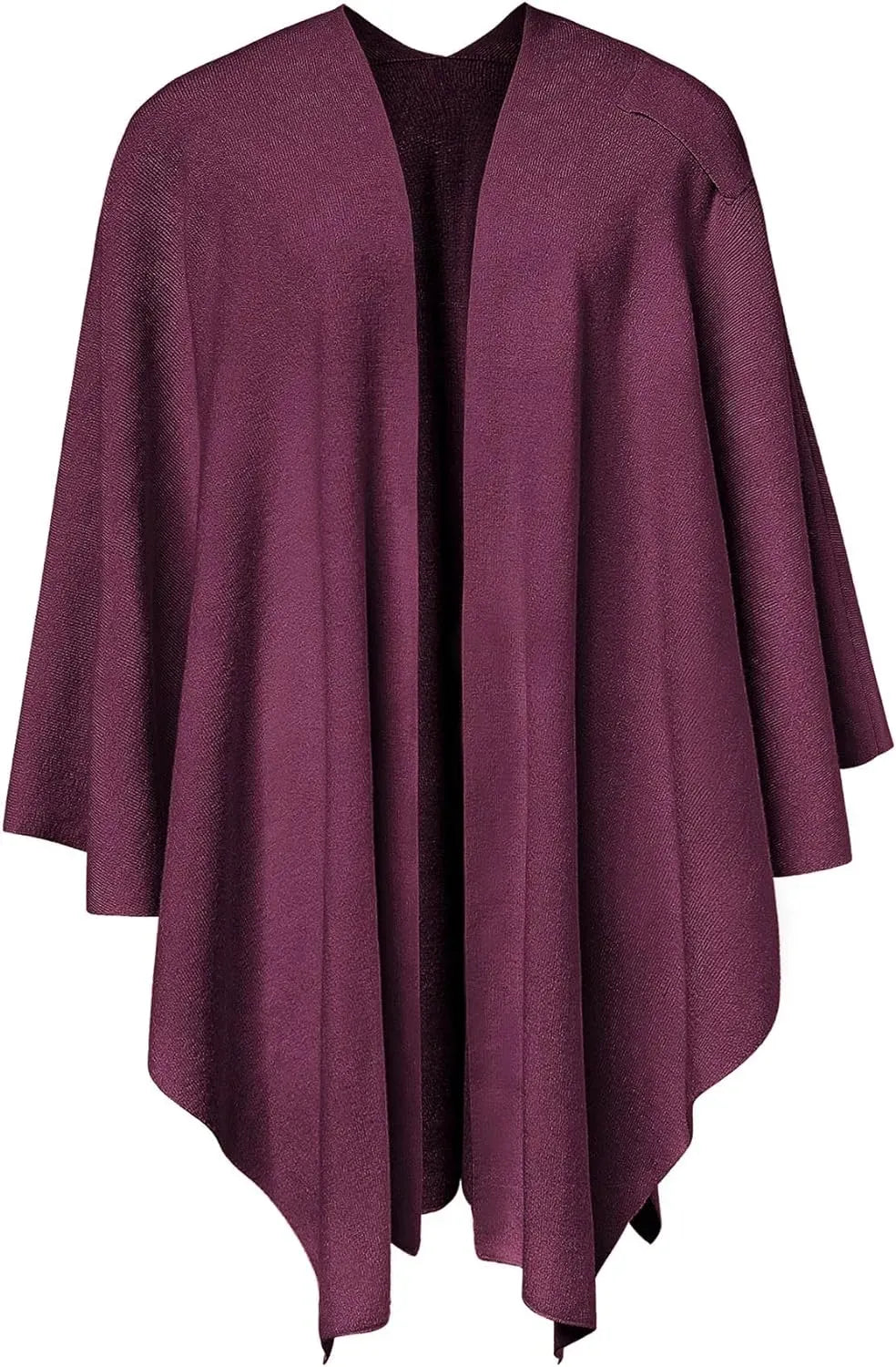 Womens Large Cross Front Poncho Sweater Wrap Topper Knitted Elegant Shawls Cape for Fall Winter