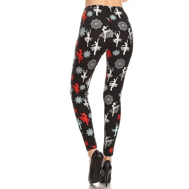 Santa Claus Leggings Jogger Pants Women's Christmas Christmas Christmas Eve Adults' Christmas New Year Eve Polyester Lycra Spandex Pants