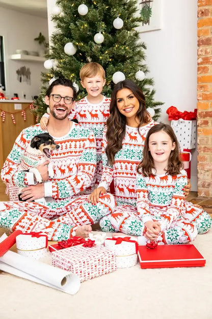Santa Tell Me Red And Ivory Christmas Print Pajama Top FINAL SALE