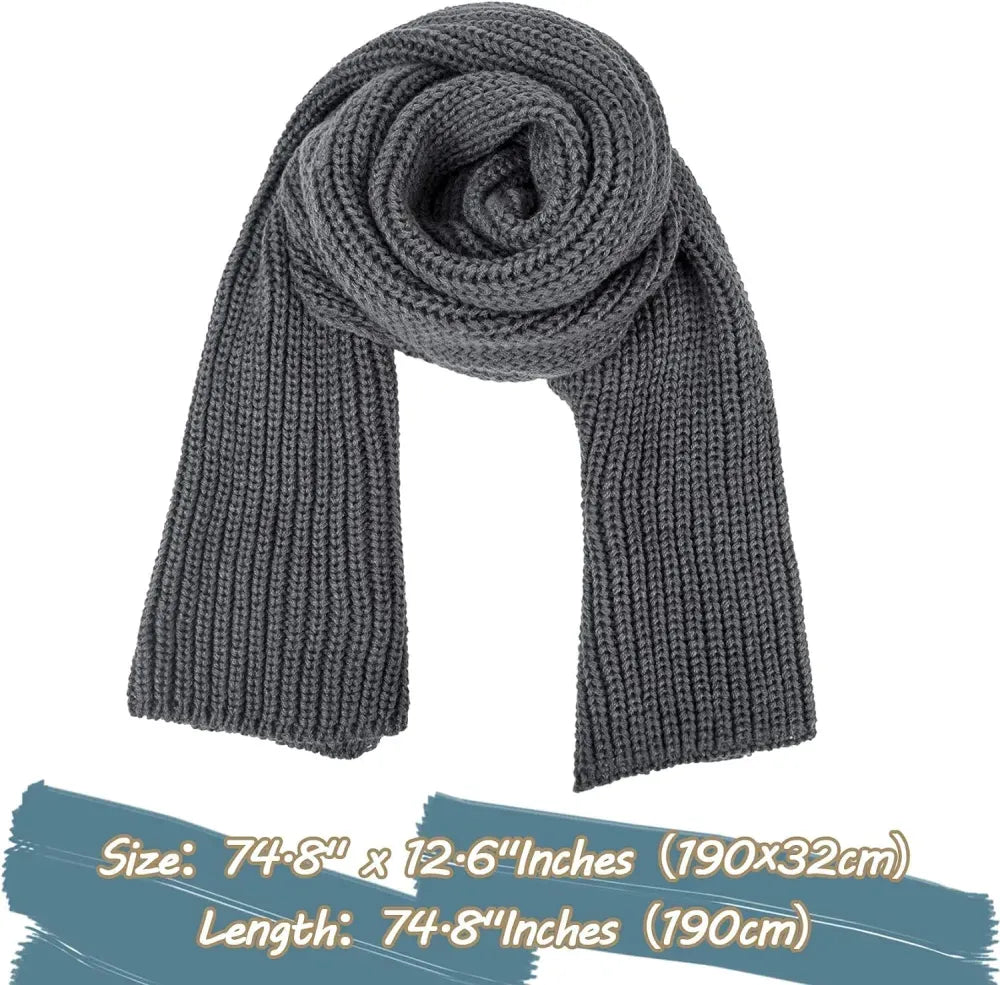 Women And Mens Winter Thick Cable Knit Wrap Chunky Long Warm Scarf