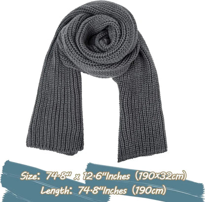 Women And Mens Winter Thick Cable Knit Wrap Chunky Long Warm Scarf