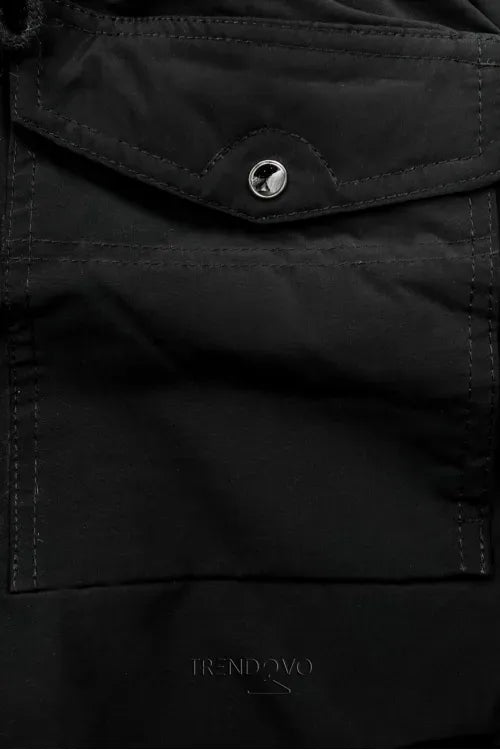 Parka coat with hood and lining